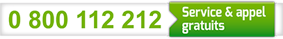 Service & appel gratuits: 0 800 112 212